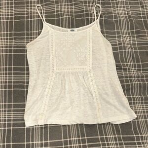 Old Navy White Camisole with Lace Detail